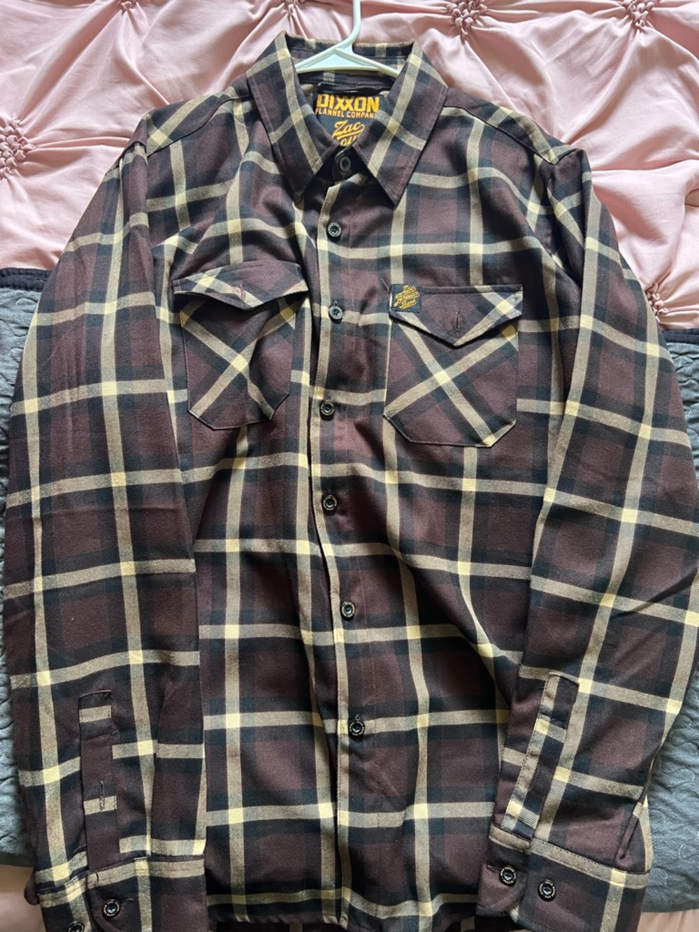 DIXXON Flannel XL Brown and Cream Plaid Button-Down Shirt